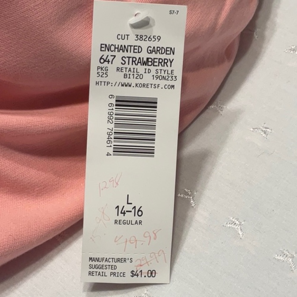 Koret K-Wear Cotton Blend Slip On Pants with Pockets Elastic Waistband Large - Picture 4 of 6